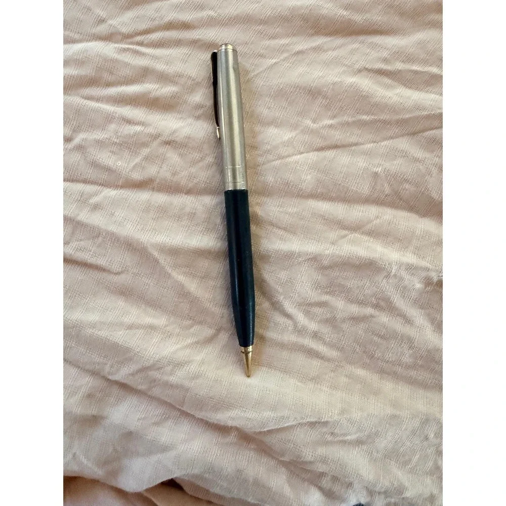 Vintage‎ Parker 51 Mechanical Pencil Black Silver Top Gold Trim